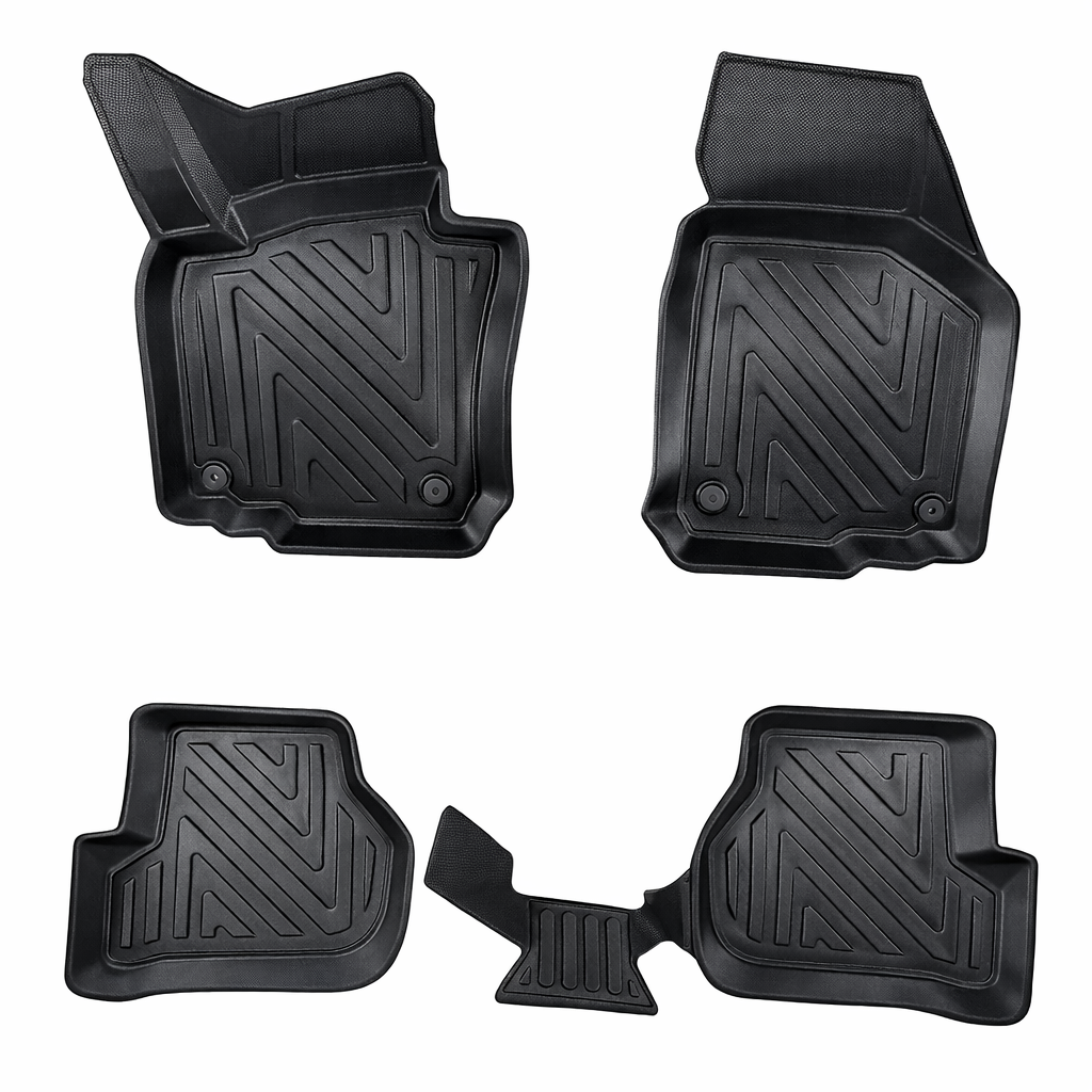 3D Fussmatten Carbonfaser-Optik passend für Skoda Octavia III (3.Gen) 2013-2020